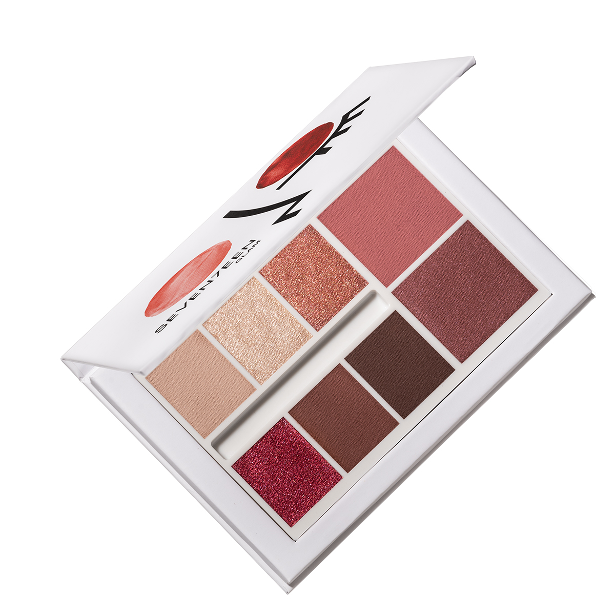 Limited edition total look palette in red and brown shades